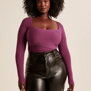 Abercrombie u0026 Fitch | Tops | Abercrombie Luxeloft Wrap Sweater Bodysuit Nwt  | Poshmark